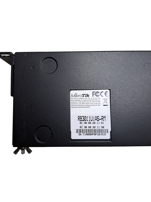 MikroTik RB3011UiAS-RM 10-Port Rack Mountable Gigabit Ethernet Router
