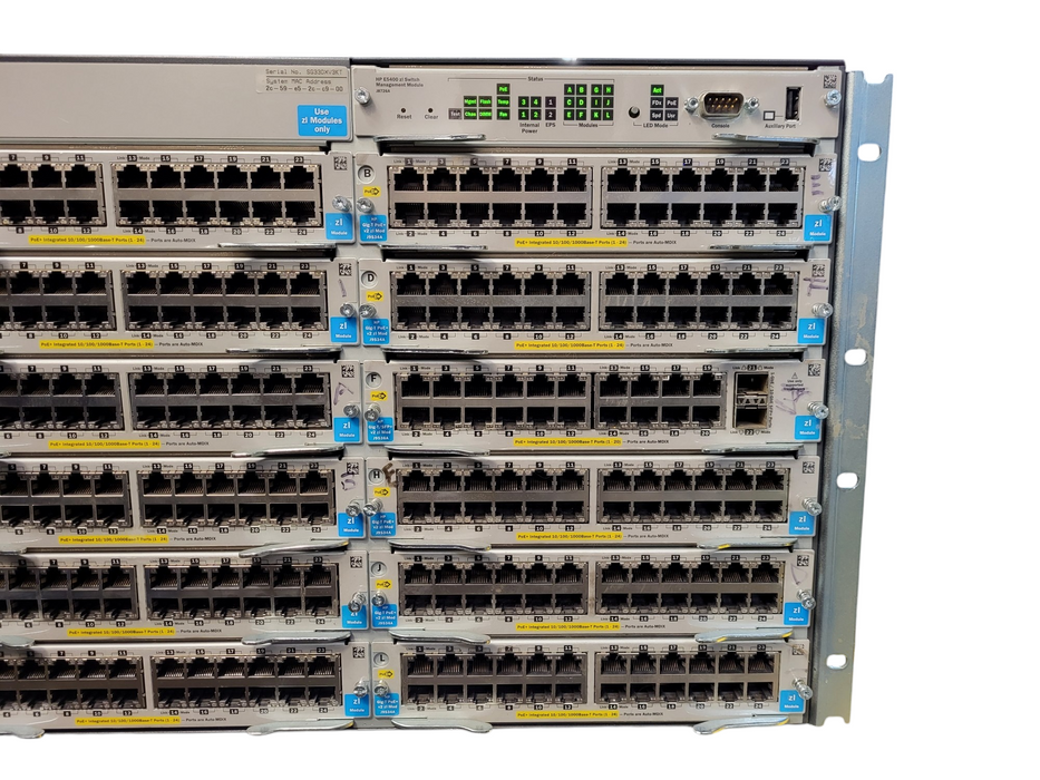HP E5412 zl 288x 10/100/1000 PoE Network Configuration