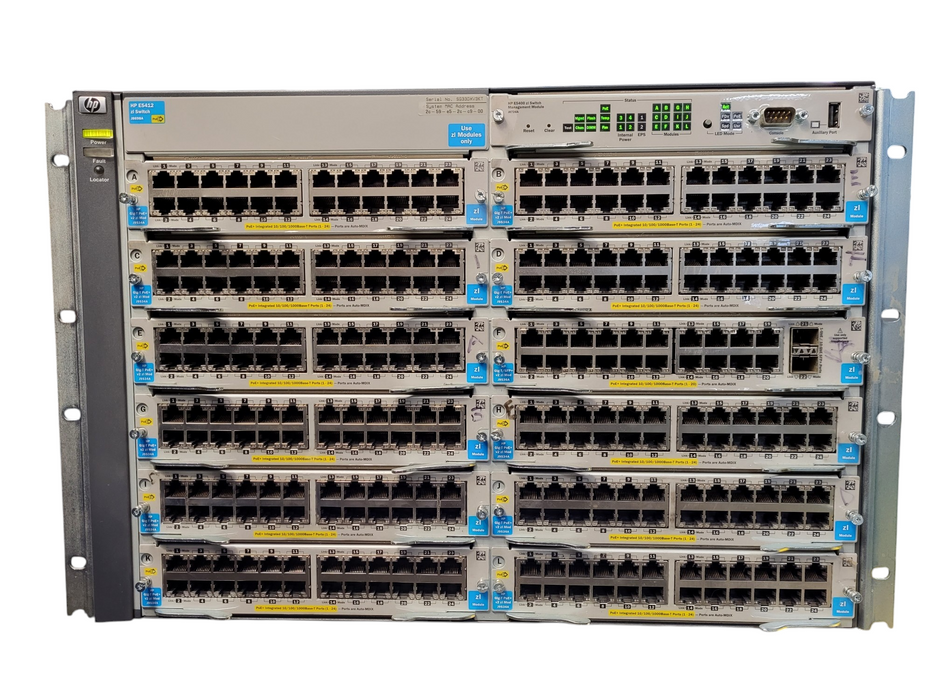HP E5412 zl 288x 10/100/1000 PoE Network Configuration