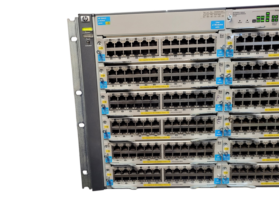 HP E5412 zl 288x 10/100/1000 PoE Network Configuration