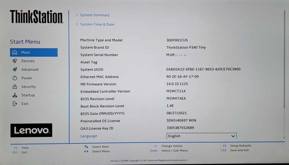 Lenovo ThinkStation P340 Tiny | Intel Core i5-10500, 16GB DDR4, 512GB NVMe, 170W