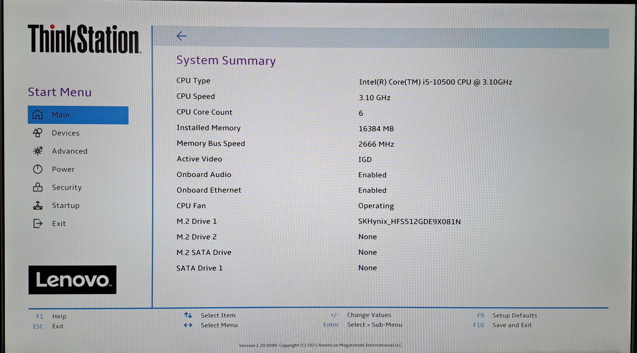 Lenovo ThinkStation P340 Tiny | Intel Core i5-10500, 16GB DDR4, 512GB NVMe, 170W