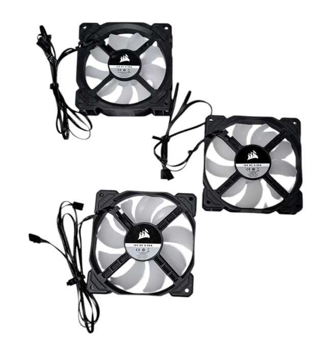 3x Assorted Corsair 120mm Fans | 2x RWF0016 1x RWF0022 | 12V 0.3A