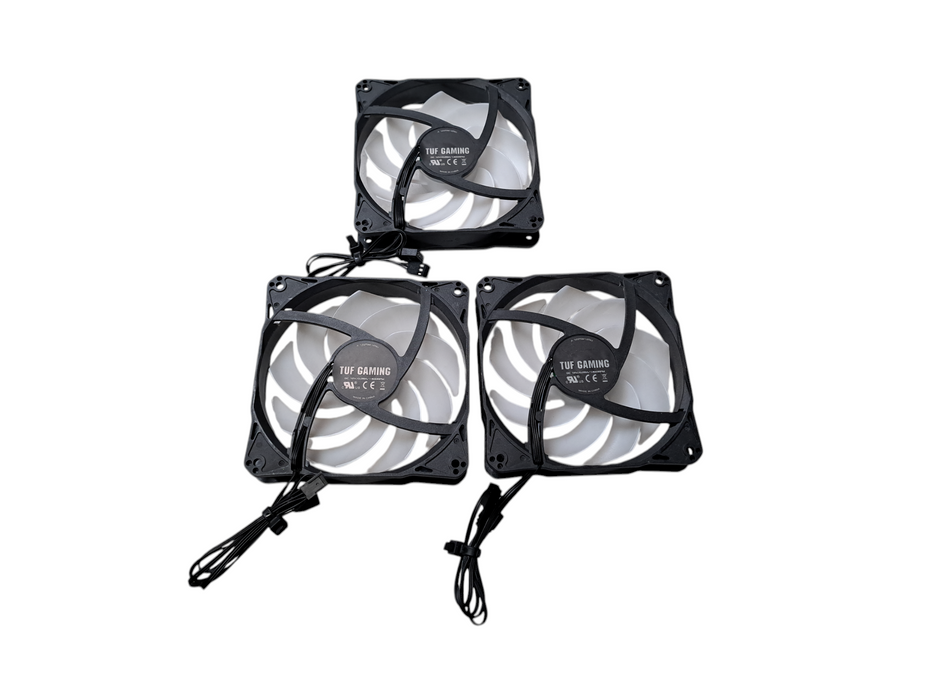 Lof of 3x ASUS TUF Gaming A1225M 125U 120mm ARGB Case Fan | 12V 0.28A 1400RPM