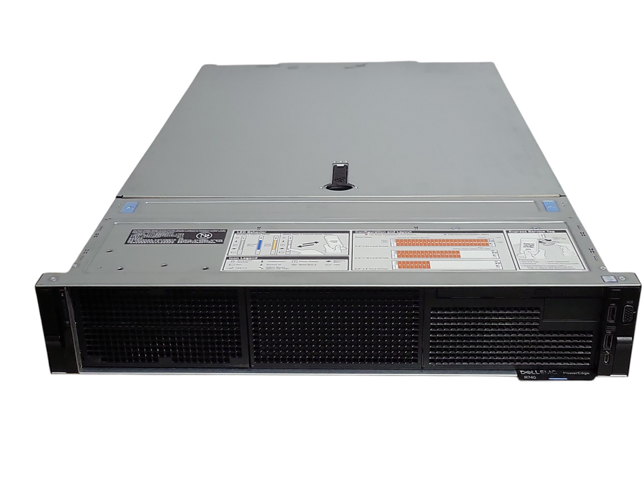 Dell PowerEdge R740 barebone w/ 2x CPU heat sinks only, No CPU/RAM/PSU/RAID/HDD
