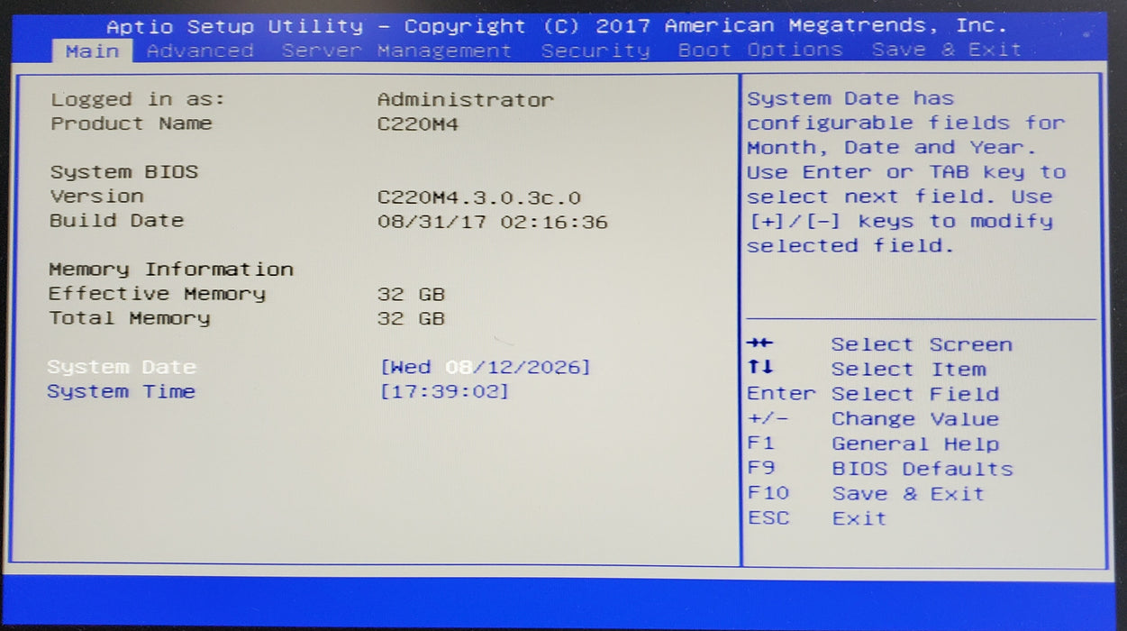 Cisco UCS C220 M4 - 1x Xeon E5-2609 v3, 32GB DDR4 - No HDD