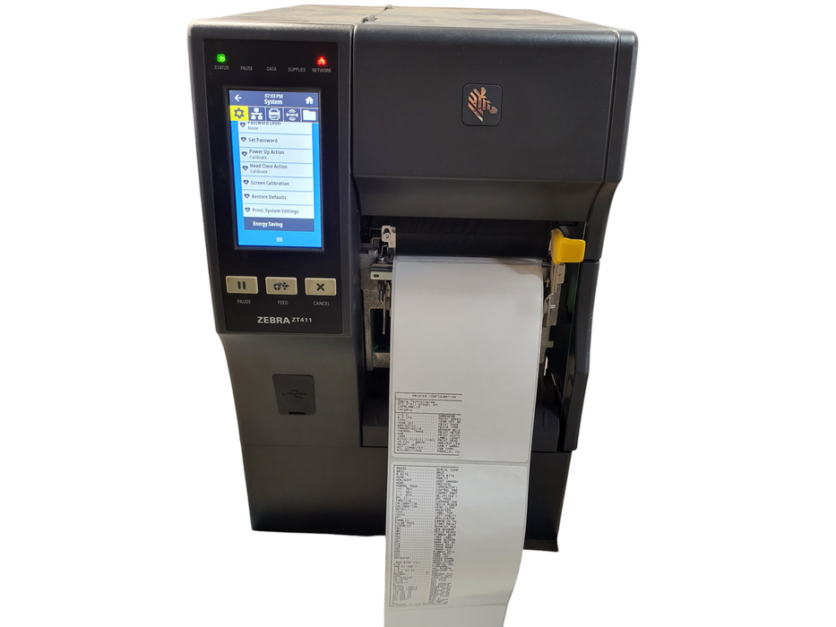 Zebra ZT411 Thermal Transfer Label Printer Peel Full Rewind LAN USB