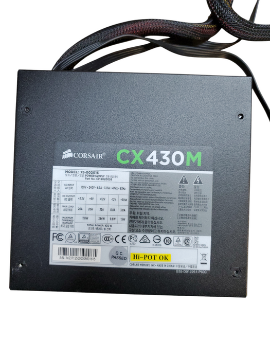 Corsair CX430M 430W Semi-Modular PSU Power Supply