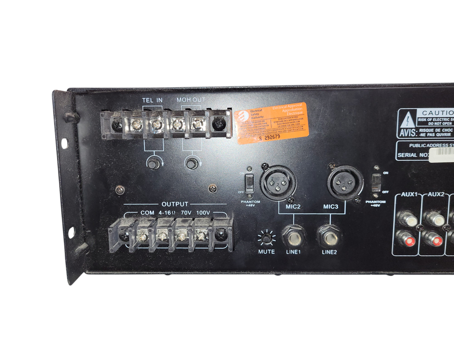Tortech PA1450 450W RMS commercial public address (PA) integrated amplifier