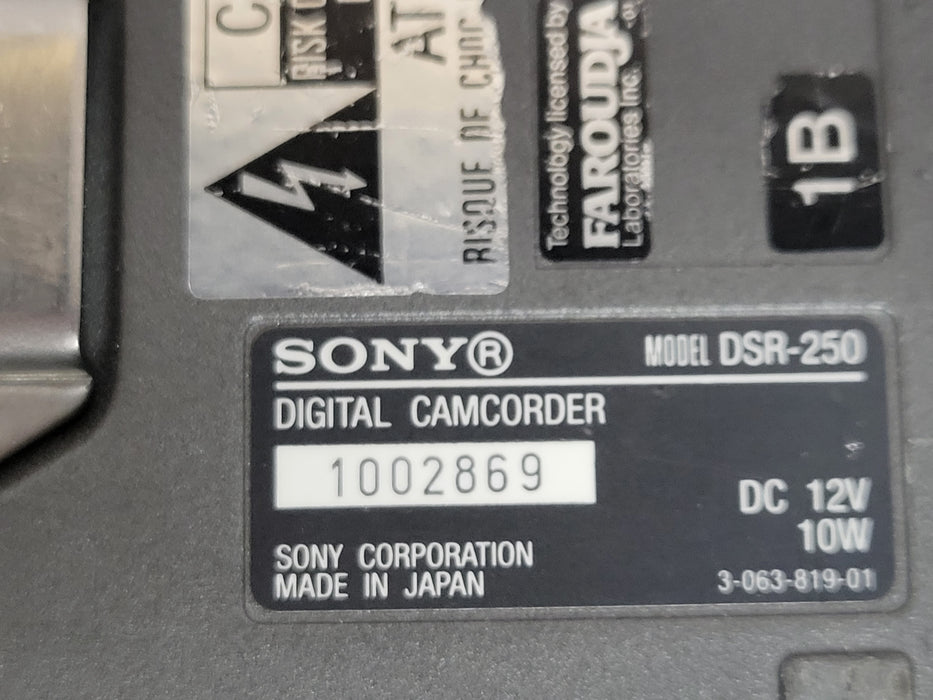 Sony DSR-250 DVCAM Digital Camcorder, READ
