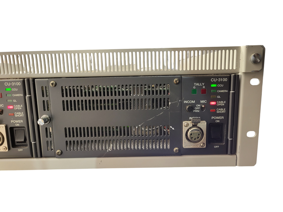 Lot of 2x Vintage Hitachi CU-3100 half-rack camera control unit (CCU)