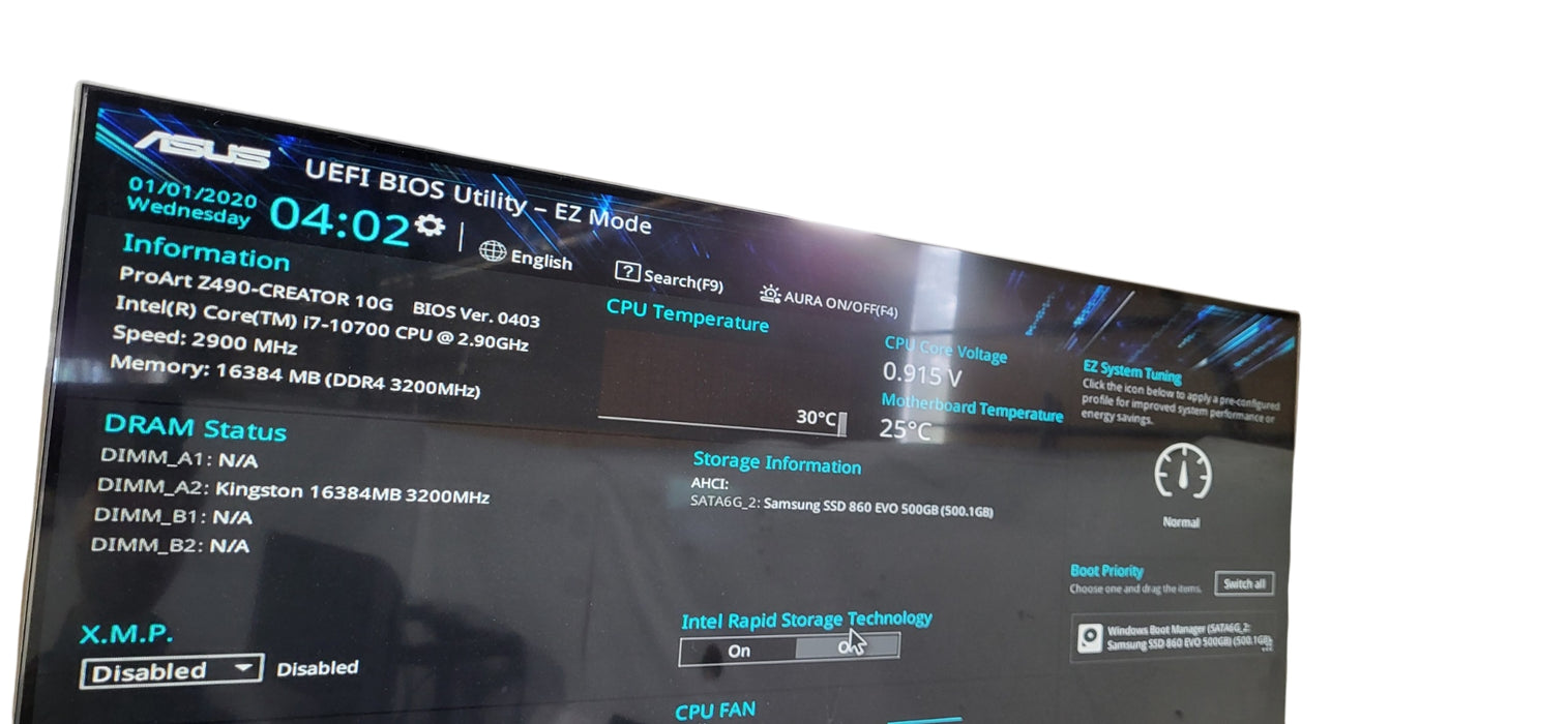 Custom Desktop PC ProArt Z490-CREATOR 10G i7-10700 CPU| 8GB DDR4| 500GB SSD|READ