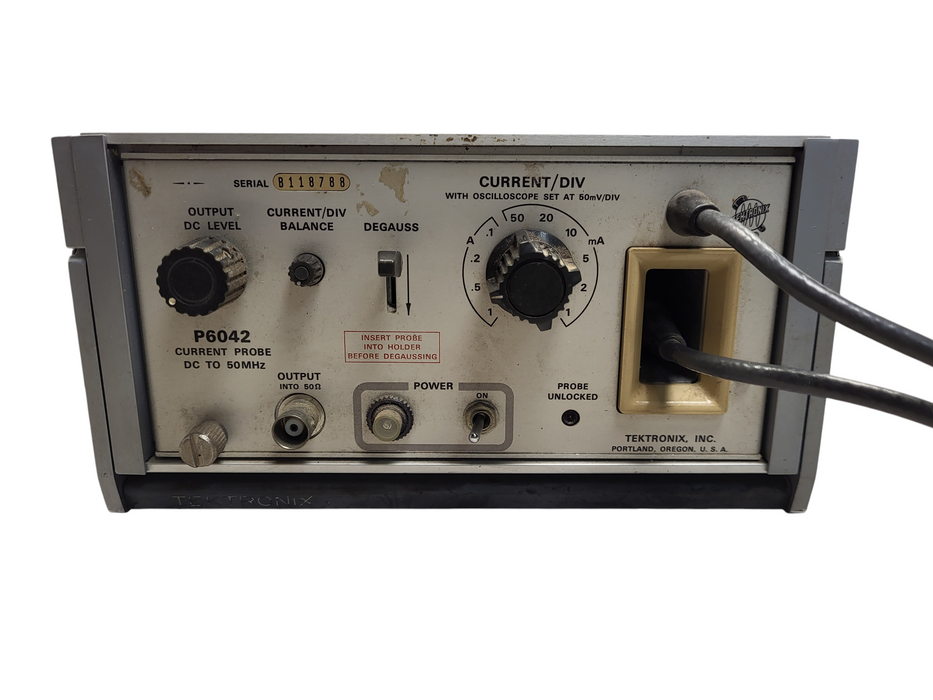 Tektronix P6042 Current Probe DC to 50MHz Current Measurement System