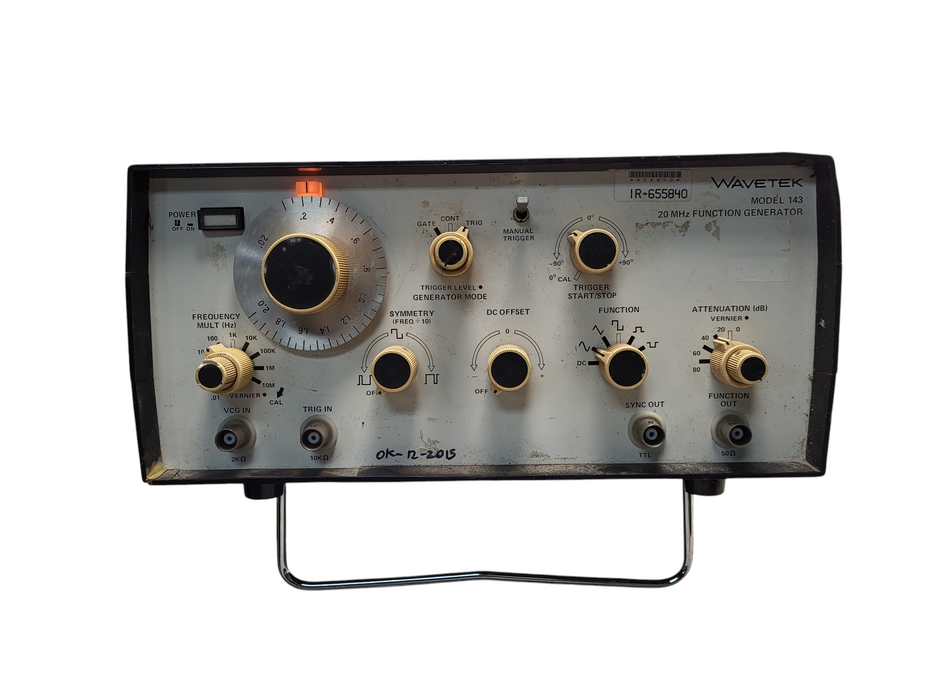 Vintage WAVETEK 143 FUNCTION SIGNAL GENERATOR 20MHz