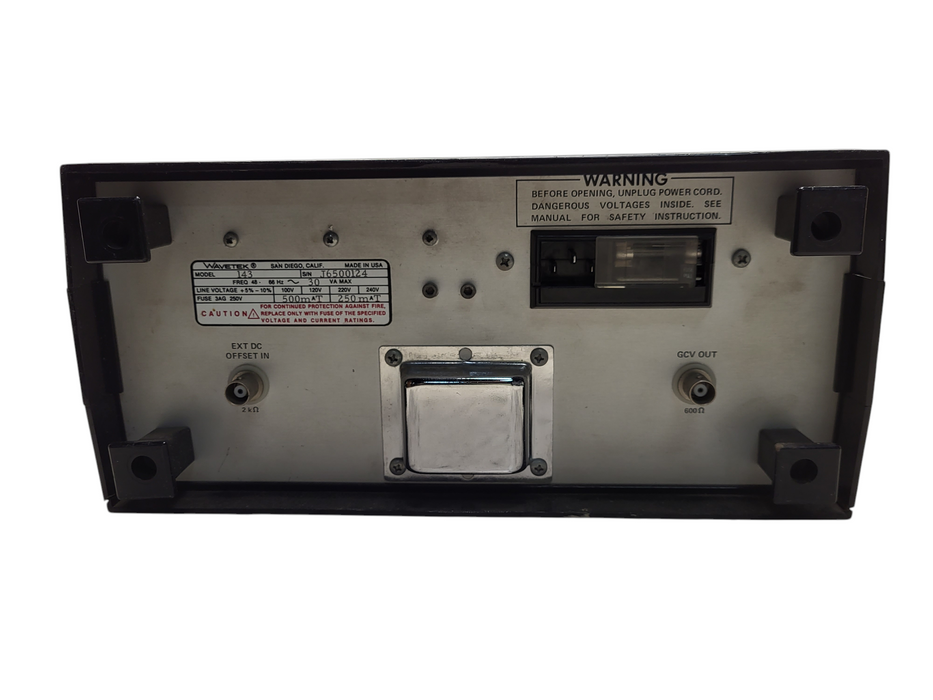 Vintage WAVETEK 143 FUNCTION SIGNAL GENERATOR 20MHz