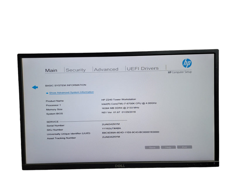 HP Z240 Tower Workstation i7 - 6700K CPU  @  4.00GHz 16GB DDR4 Ram QÎ¸