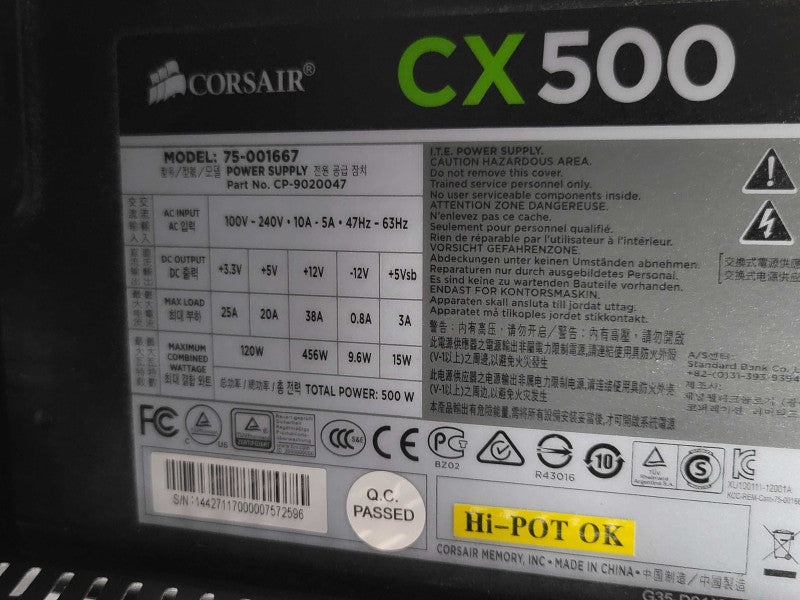 Custom/Asus PC, Core I5-6500 3.2GHz, 16GB DDR4, 240GB SSD, 500W PSU, SEE _