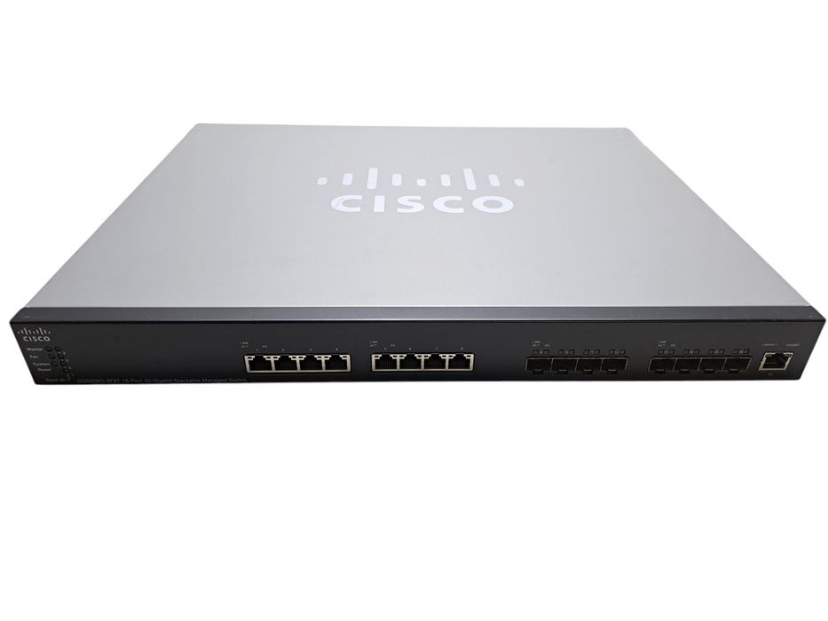 Cisco SG500XG-8F8T 16-Port 10-Gigabit Stackable Managed Switch 8x RJ-45, 8x SFP+