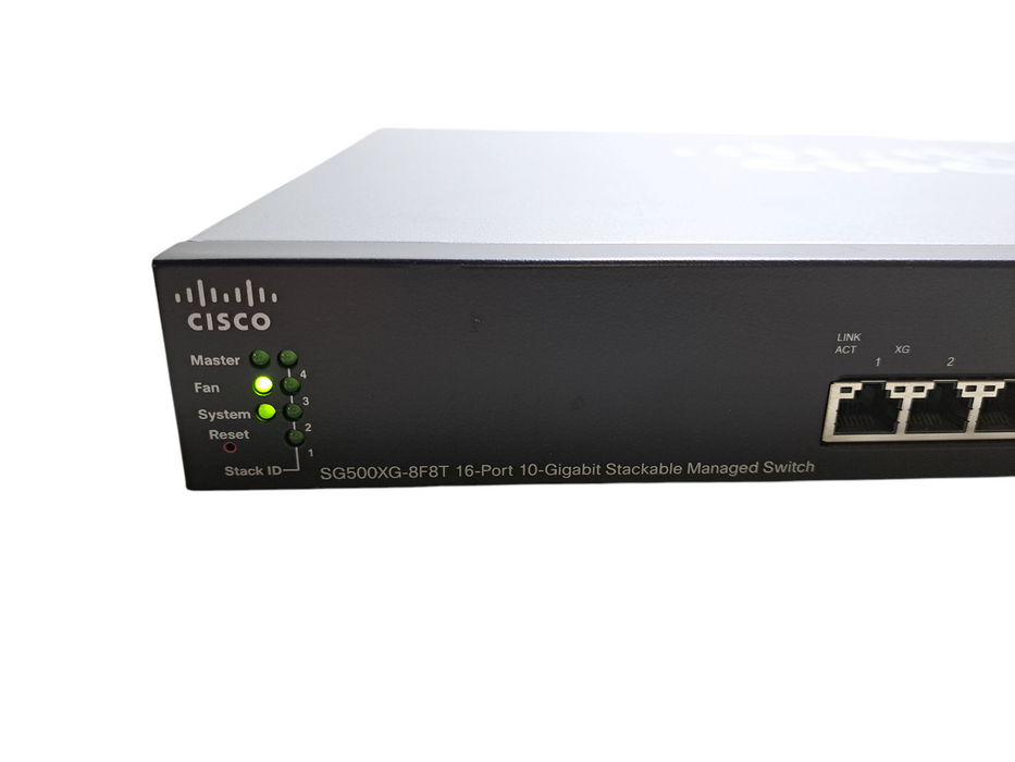Cisco SG500XG-8F8T 16-Port 10-Gigabit Stackable Managed Switch 8x RJ-45, 8x SFP+