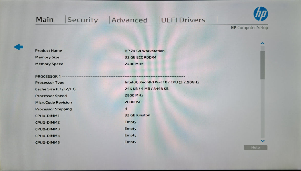 HP Z4 G4 Workstation | Xeon W-2102 @2.90GHz, 32GB DDR4, Quadro P1000, No HDD