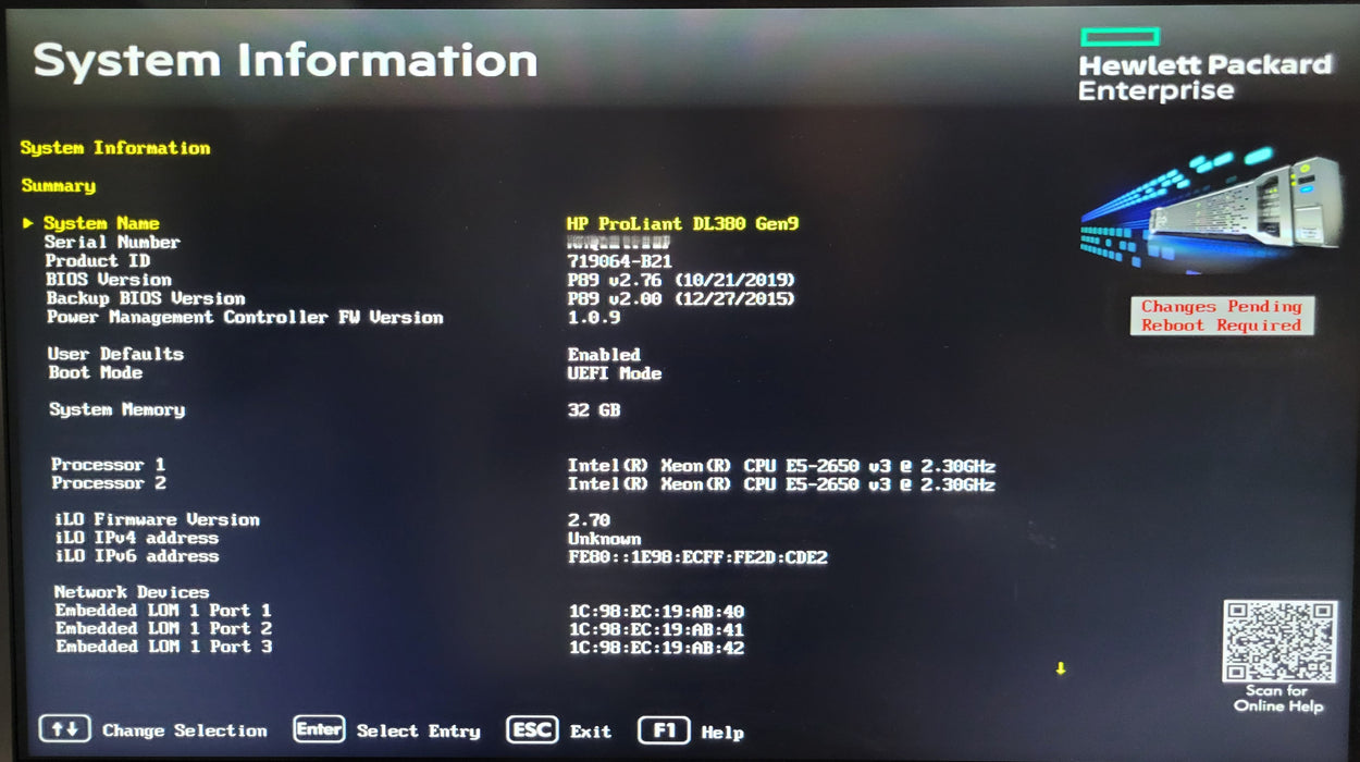 HP ProLiant DL300 Gen9 | 2x Xeon E5-2650 v3 @2.30GHz 32GB DDR4 | NO HDD | P440ar
