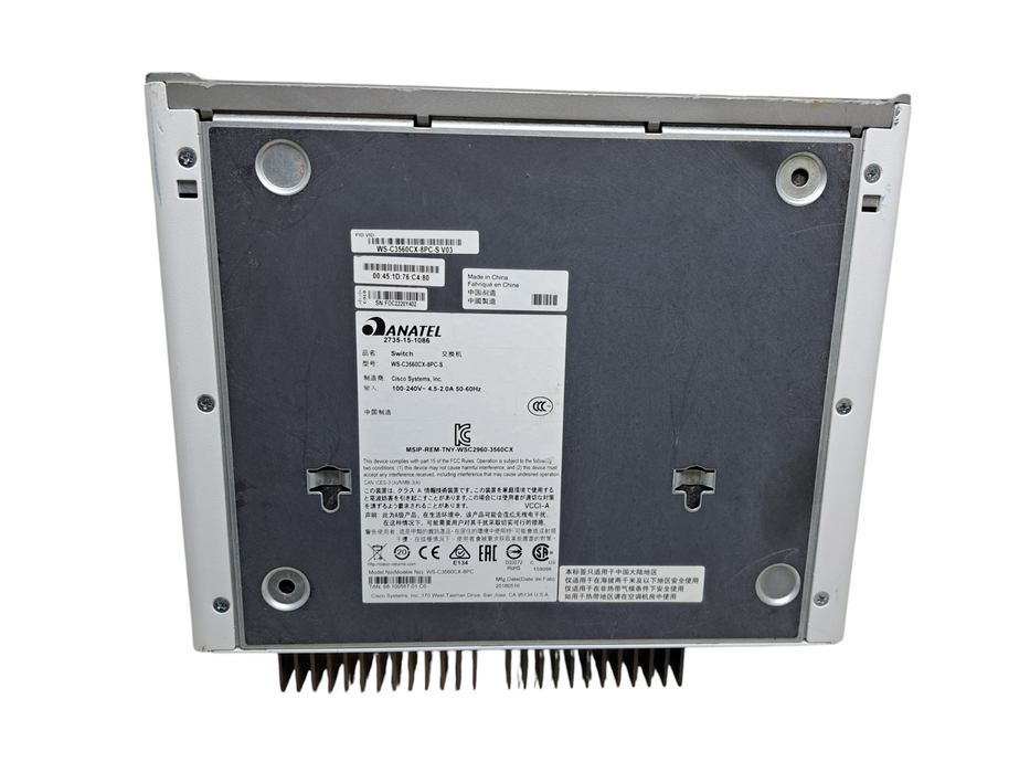 Cisco WS-C3560CX-8PC-S V03 | 8-Port Gigabit PoE+ 240W Silent Switch 2x SFP