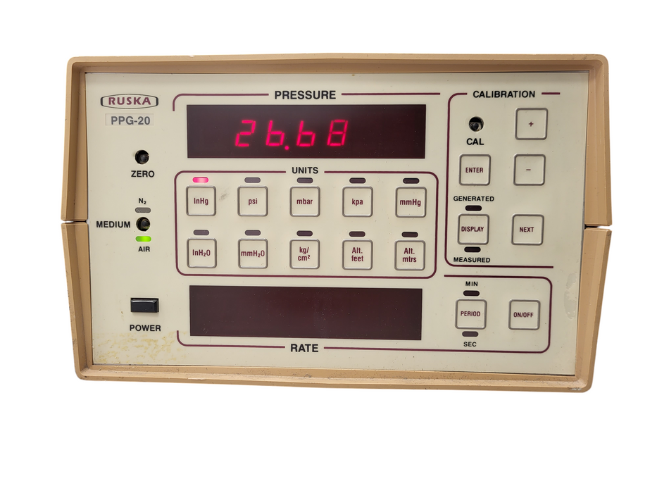 Ruska PPG-20 precision pressure calibrator ~19 psia READ