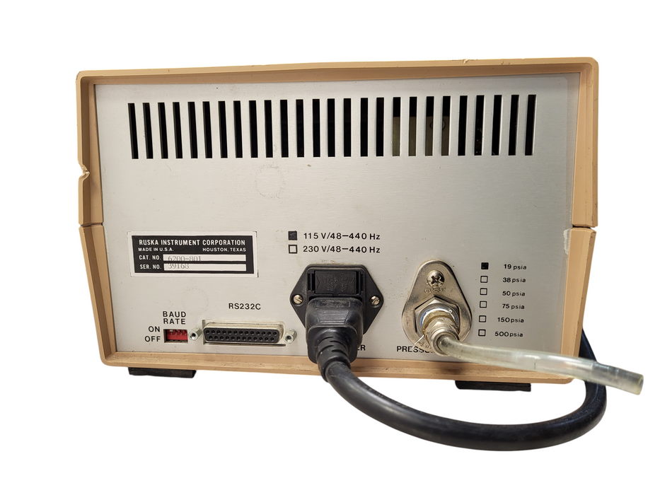 Ruska PPG-20 precision pressure calibrator ~19 psia READ