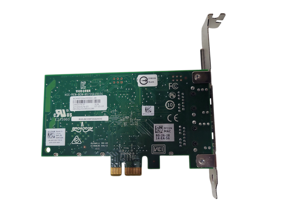 Dell Broadcom N27204 Dual Port Ethernet Card