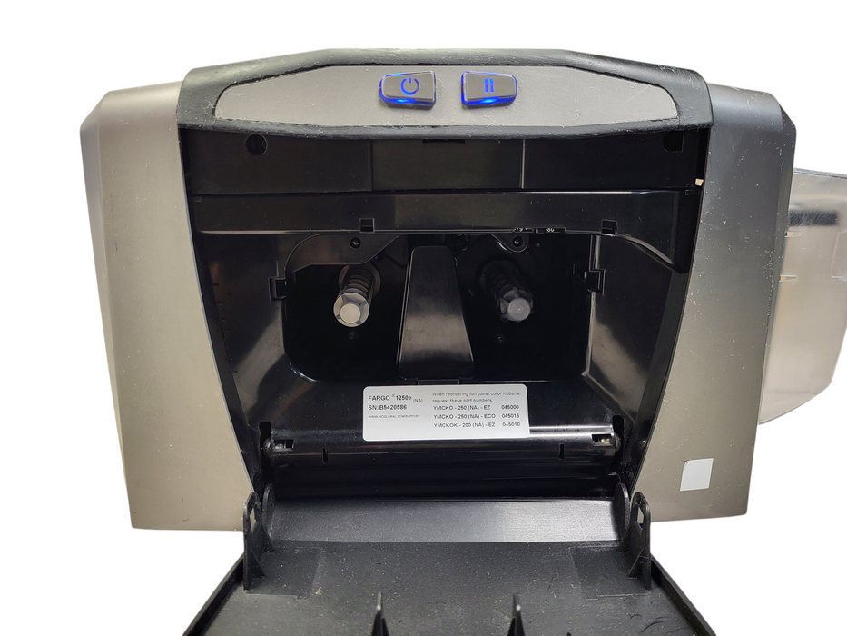 HID FARGO DTC1250e Color Dye Sublimation ID Card Printer 300DPI USB CR-80 No AC