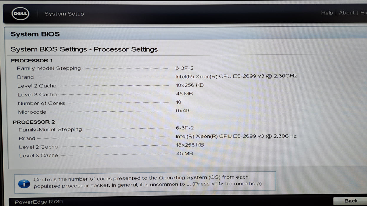 Dell PowerEdge R730 8x 2.5" | 2x Xeon E5-2699 v3 18C, 64GB DDR4, H730 Mini, 10G