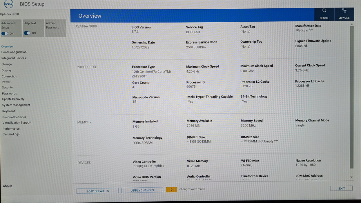 Dell OptiPlex 3000 Micro | Intel Core i3-12300T, 8GB DDR4, 256GB NVMe