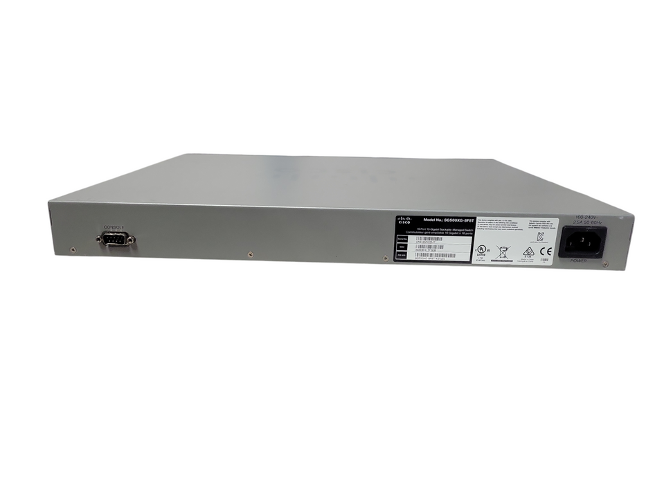 Cisco SG500XG-8F8T 16-Port 10-Gigabit Stackable Managed Switch 8x RJ-45, 8x SFP+
