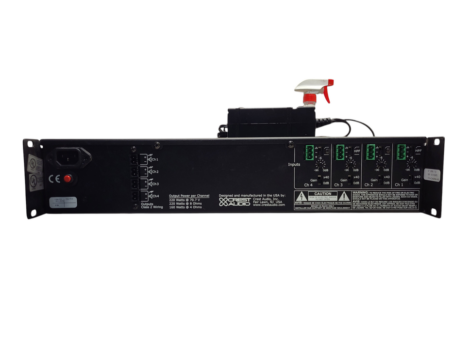 Crest Audio CM 2204 Professional Installation 4 Channel Amplifier 2RU Rack READ