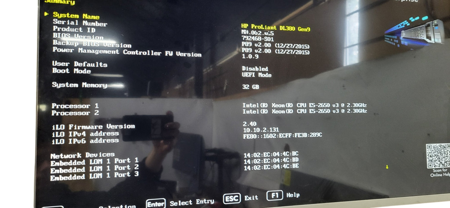 HP ProLiant DL380 Gen 9 2x Xeon E5-2650 V3 | 2x800W | 32GB DDR4 | No HDD|P440ar
