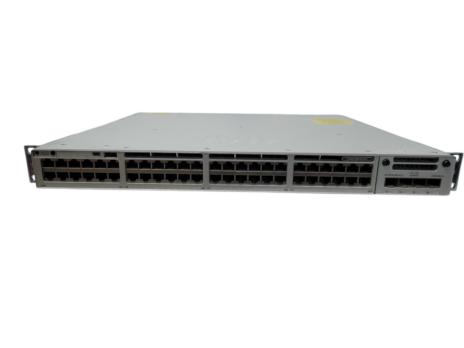 Cisco Catalyst C9300-48P-A 48 Port Gigabit PoE+ Switch + C9300-NM-4G Module