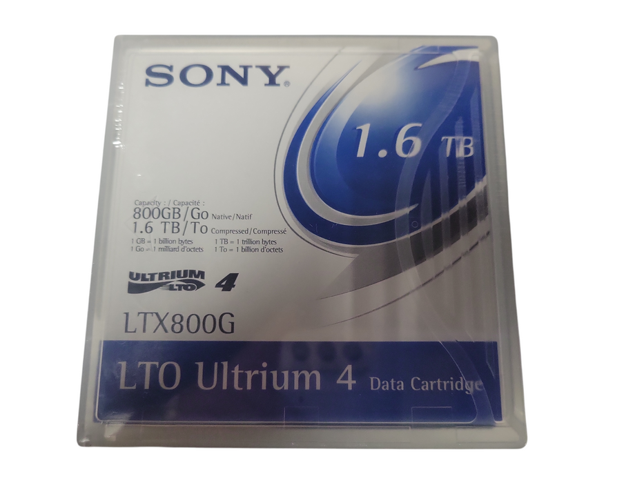 Sony LTO-4/Ultrium-4 Data Tape/Cartridge 800GB/1.6TB LTX800G BARCODED NEW
