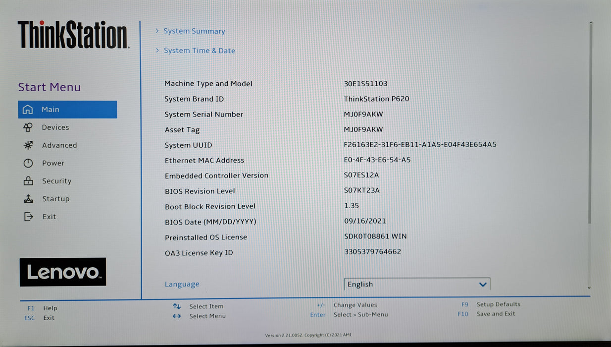 Lenovo ThinkStation P620 Threadripper PRO 3975WX 32Core, 16GB DDR4, P2000, 256GB