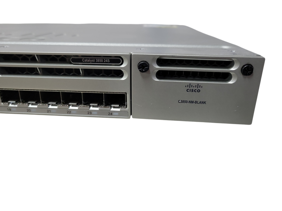 Cisco WS-C3850-24S-S 24 Port GE SFP Switch IP Base 1x PSU