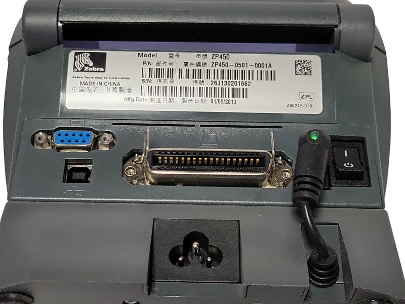 Zebra ZP450 ZP450-0501-0001A Barcode Thermal Printer USB / Parallel / Serial _