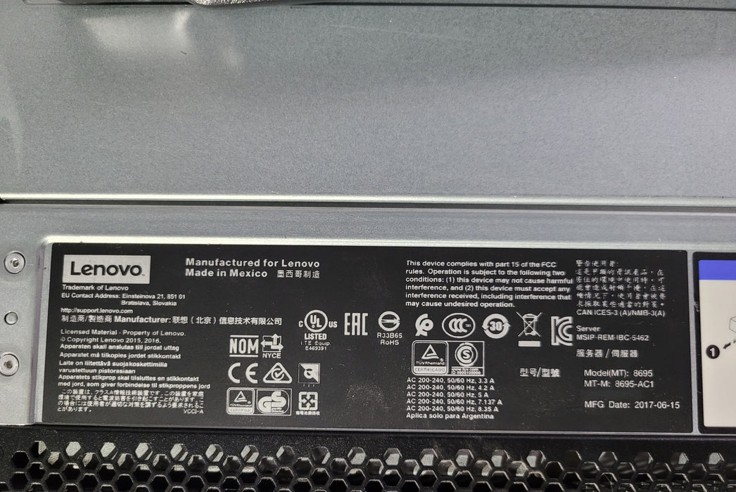 Lenovo Converged HX5510 8695AC1 | 2x Xeon E5-2620 v4 @2.10GHz 64GB DDR4 | NO HDD
