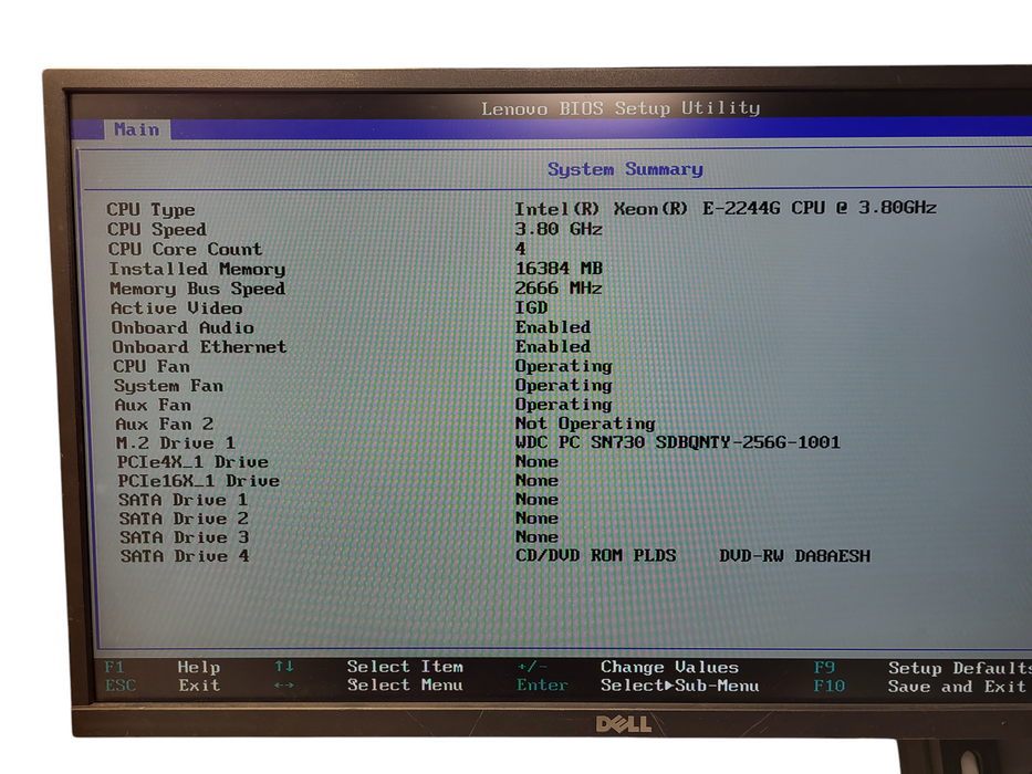 Lenovo ThinkStation P330 2nd Gen E-2224G CPU 16GB DDR4 Non-ECC 256GB NVme