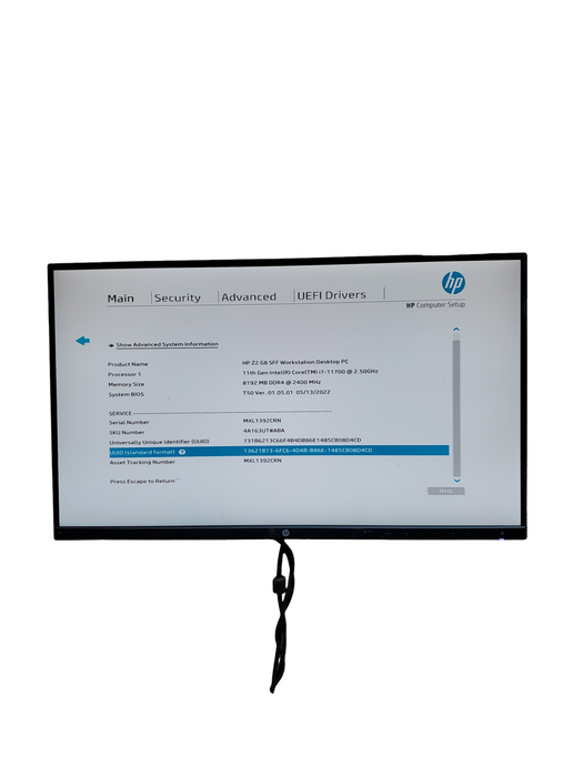 HP Z2 G8 SFF Workstation Intel Core i7-11700 8GB NO-HDD/SSD