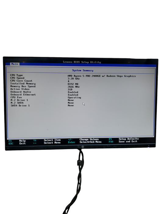 Lenovo ThinkCentre M715q Tiny Ryzen 5 Pro 2400GE @3.20GHz, 8GB RAM NO-HDD/SSD