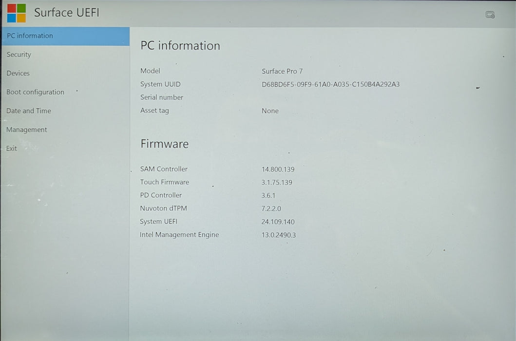 Microsoft Surface Pro 7 1866, i5-1035G4, 8GB DDR4, 256GB NVMe, No PWR