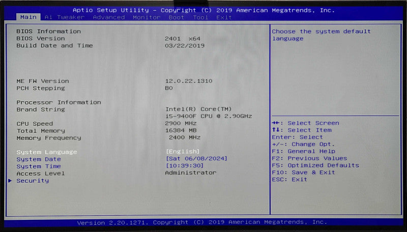 Custom PC/ASUS B360M-C, i5-9400F 2.90GHz, 16GB DDR4, 256GB NVMe, GT 710 1GB