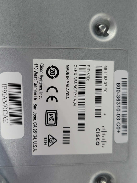 Cisco C4KX-NM-8SFP+ 8-Ports 10 Gigabit Ethernet Expansion Module _
