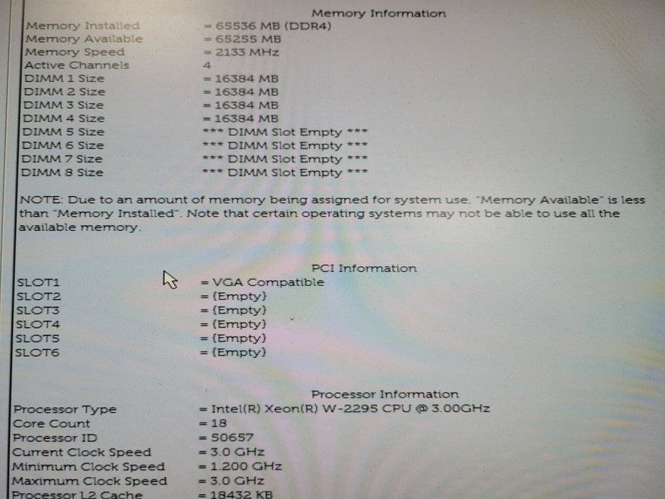 Dell Precision 5820 Tower Xeon W-2295 @3.00GHz, 64GB DDR4, P2000, 950W, No HDD