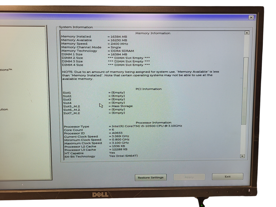 Dell OptiPlex 7080 Tower | Intel Core i5-10500 @3.10GHz, 16GB DDR4, 256GB NVMe