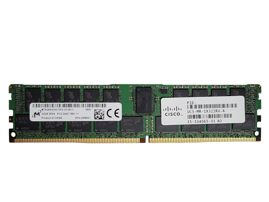 Micron 32GB 2Rx4 PC4-2400T-R DDR4 REGISTERED ECC Server MEMORY RDIMM